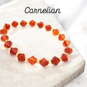 Carnelian Beaded Bracelet